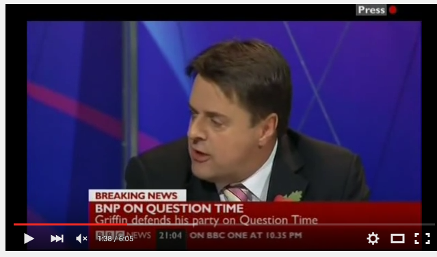 Nick griffin BNP question time 2009