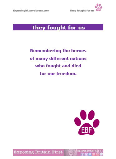 EBF They fought for us PDF cover armistice remembrance ww1 ww2 war hero poppy
