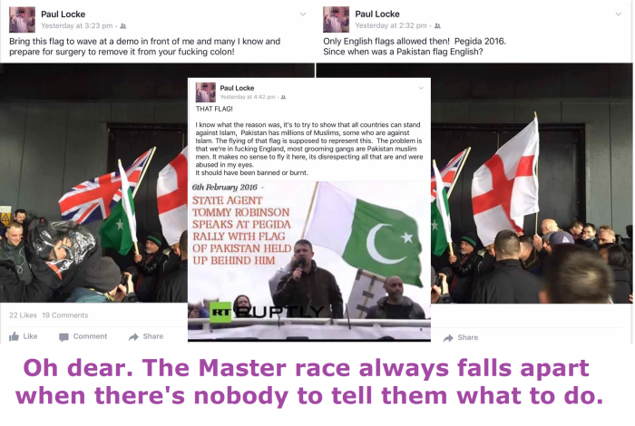 EDL Paul Locke reaction to Tommy Robinson Pegida Pakistan flag.png