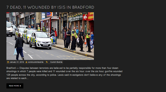 Lie about ISIS in Bradford