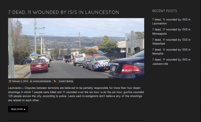 Lie about ISIS in Launceston