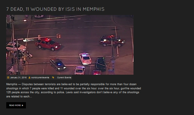 Lie about ISIS in Memphis