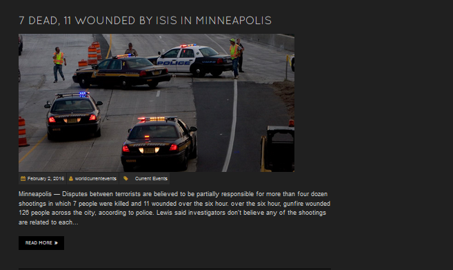 Lie about ISIS in Minneapolis