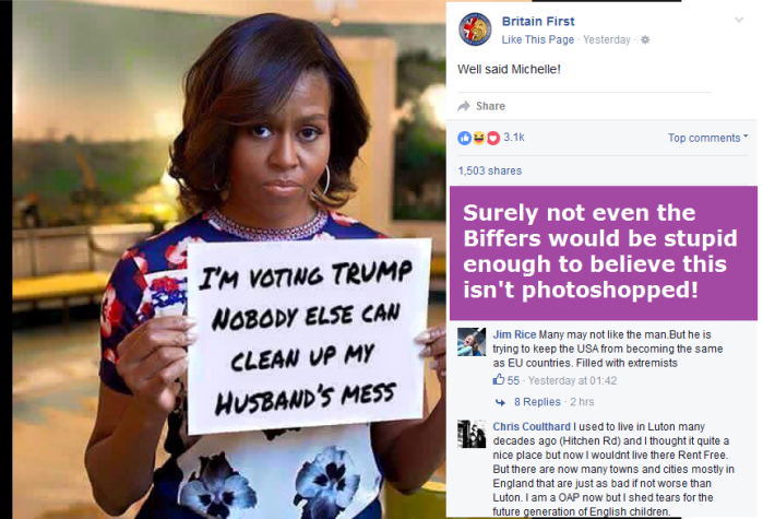 EBF BF Michelle Obama photoshop voting Trump