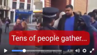 BF tens of people gather East London Mosque