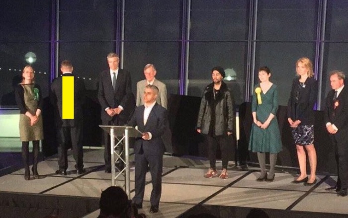 Golding turns yellow streaked back on Sadiq Khan election result london mayor